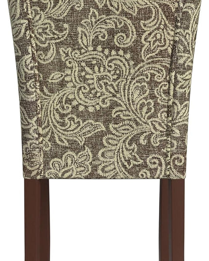 HomePop Classic Parsons Dining Chairs, Pack of 2, Brown Jacobean Print - LeafyLoom