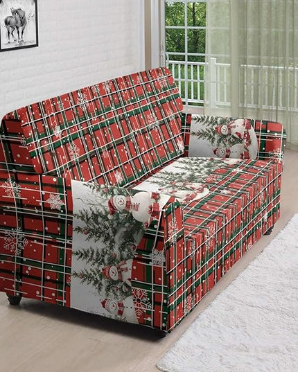 FKELYI Christmas Decorations Sofa Couch Cover Comfortable Furniture Protector Easy Going Stretch Sofa Slipcover with Elastic Bottom L FKELYI