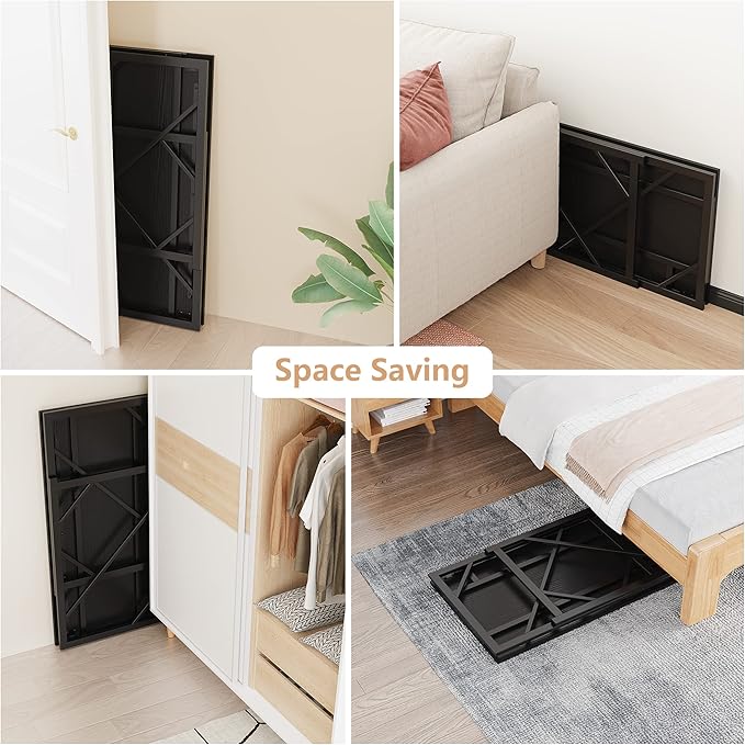 Elephance 40" Folding Computer Desk No Assembly Needed Foldable Small Home Office Desk Study Writing Desk Gaming Table for Small Space - LeafyLoom