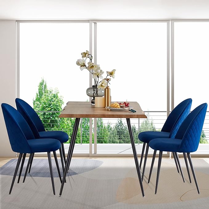 NicBex Haerin-SD-00331-LWJ Dining Chairs, 21.3"x20.5"x33.1", Blue - LeafyLoom