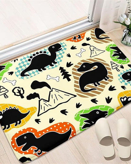 Dinosaur Rugs for Boys Bedroom - Kids Bedroom Rug Dinosaur Pattern Area Rug Kids Play Rugs for Boys Dinosaur Bedroom Decor for Boys Colorful Dinosaur Print Area Rug Kids Rugs for Bedroom,2'×3' - LeafyLoom
