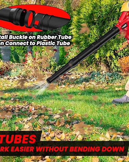 Cordless Leaf Blower for Milwaukee M18 Battery,Electric Jobsite Air Blower with Brushless Motor,6 Variable Speed Up to 180MPH,2-in-1 Handle Electric Blower and Vacuum Cleaner(Battery Not Included) - LeafyLoom