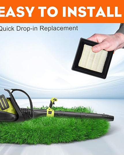 Hipa BP42 Air Filter Compatible with Ryobi RY08420 RY08420A Replace # 900777005, 30805407, 308054093 with Fuel Lines, Primer Bulb, Fuel Filter, Spark Plug Backpack Blower Repower Kit - LeafyLoom