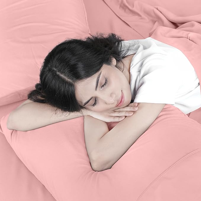 Utopia Bedding Queen Bed Sheets Set - 4 Piece Bedding - Brushed Microfiber - Shrinkage and Fade Resistant - Easy Care (Queen, Pink) - LeafyLoom