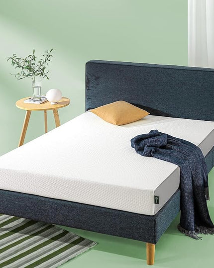 ZINUS Cooling Essential Foam Bed Mattress Conventional, Queen, White - LeafyLoom