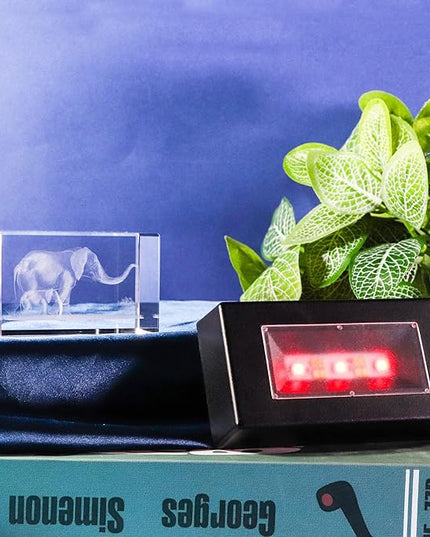 Elephant Gifts For Women Decorations For Home, 3D Crystal Elephant Decor Stuff Figurines Statue Gift For Elephant Lovers mom grandma birthday gifts for mom from daughters son unique gift ideas - LeafyLoom