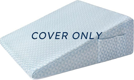 Bed Wedge Pillowcase 12" Wedge Pillow Cover Cooling and Breathable Replacement Cover Blue (Wedge Pillow Cover Only) - LeafyLoom