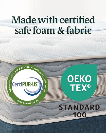 ZINUS 12 Inch Cooling Comfort Support Hybrid Mattress [New Version], Full, Fiberglass free, Medium Plush, Cooling Motion Isolation, Certified Safe Foams & Fabric, Mattress in A Box - LeafyLoom