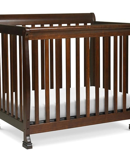 DaVinci Kalani 4-in-1 Convertible Mini Crib in Espresso | Greenguard Gold Certified - LeafyLoom