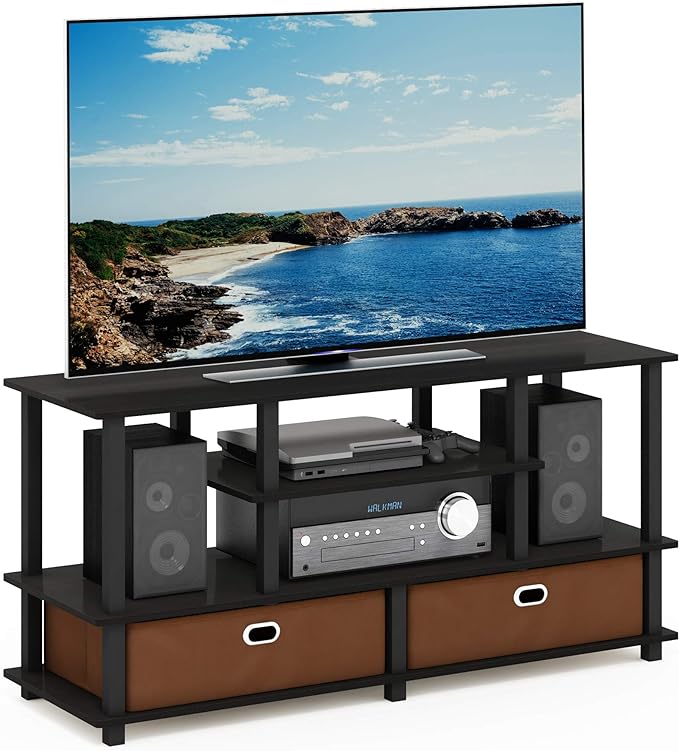 Furinno JAYA TV Stand for up to 50-Inch TV, 55 Inch - LeafyLoom