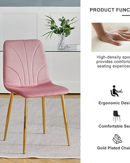 NicBex Haerin-SD-00367-LWJ Dining Chairs, 33.9"x18.1"x17.3", Pink - LeafyLoom