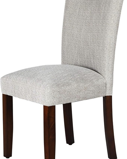HomePop Parsons Classic Upholstered Accent Dining Chair, Single Pack, Light Grey - LeafyLoom