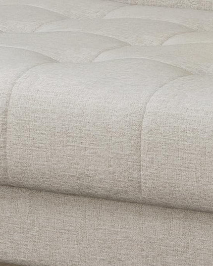 Christopher Knight Home Aidan Mid Century Modern Tufted Fabric Sofa, Beige - LeafyLoom