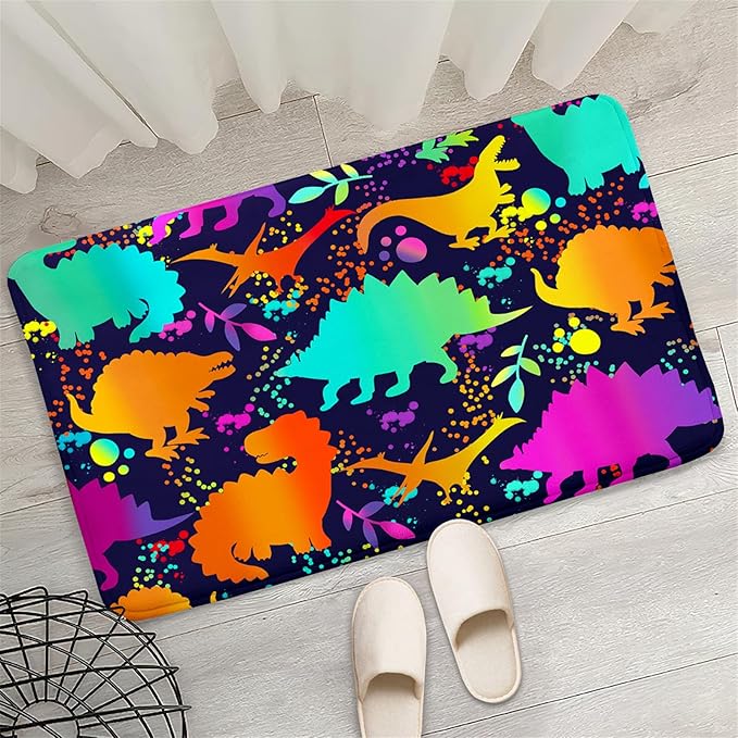 Cute Dinosaur Rug Dinosaur Area Rugs Cartoon Animal Patterns Carpets Dinosaur Bedroom Decor for Boys Kids Area Rug Dinosaur Rugs for Boys Bedroom Dinosaur Play Rug for Boys Bedroom,2'×3' - LeafyLoom