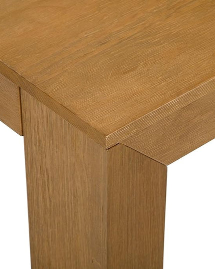 Plank+Beam Modern Rectangular Coffee Table, Solid Wood, 40 Inch, Rectangle Coffee Table for Living Room, Mini Center Tables for Small Spaces, Small Living Space Tea Table, Pecan Wirebrush - LeafyLoom