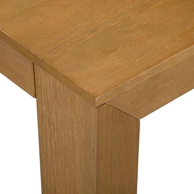 Plank+Beam Modern Rectangular Coffee Table, Solid Wood, 40 Inch, Rectangle Coffee Table for Living Room, Mini Center Tables for Small Spaces, Small Living Space Tea Table, Pecan Wirebrush - LeafyLoom