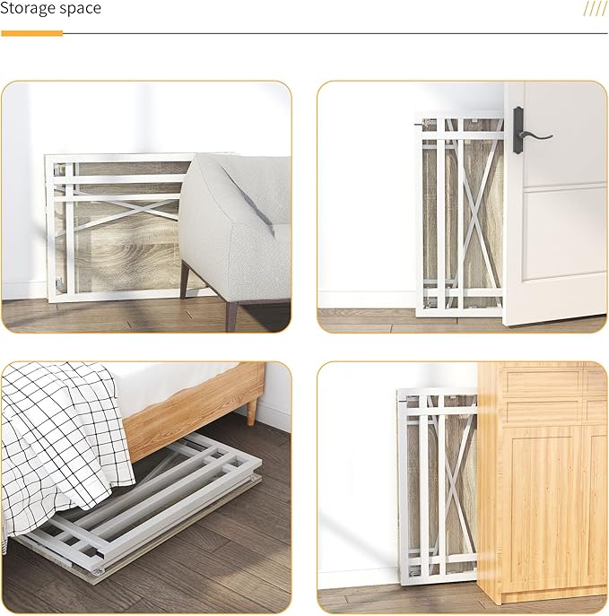 Small Folding Desk 32 inch, No Assembly Required Small Office Desk, Writing Gaming Computer Camping Desk, Beige - LeafyLoom