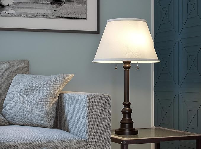 Kenroy Home 30437BRZ Spyglass Table Lamp with Bronze Finish, Classic Style, 30.5" Height, 17" Width, 17" Depth - LeafyLoom