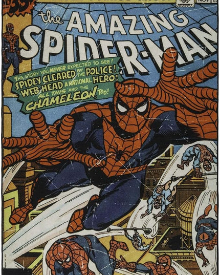 Gertmenian Marvel Rug Boys Childrens Bedroom Decor Kids Home Play Room Mat Bedding Area Carpet; 54x78 Large; Spiderman Retro Classic Comic Superhero Multi-Colored; 47327 - LeafyLoom