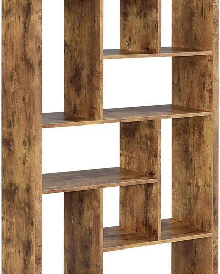 Coaster Home Furnishings Delwin 10-Shelf Bookcase Antique Nutmeg - LeafyLoom