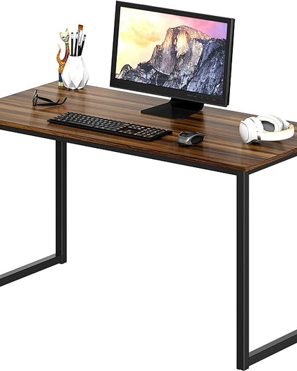 SHW Home Office 40-Inch Computer Desk, Walnut - LeafyLoom