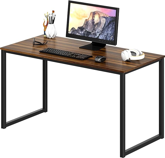 SHW Home Office 40-Inch Computer Desk, Walnut - LeafyLoom