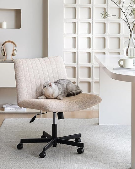LEAGOO Home Office Desk Chairs Vanity Chair Modern Computer Desk Chair Fabric Desk Chair for Home Office, Bedroom(Mixed color) - LeafyLoom