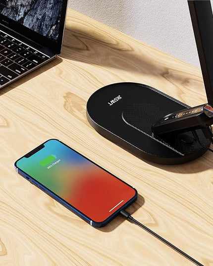 LED Desk Lamp, Eye-Caring Table Lamps Natural Light Protects Eyes Dimmable Office Lamp with 5 Color Modes USB Charging Port Touch Control and Memory Function, 10W Reading Lamp,Black - LeafyLoom