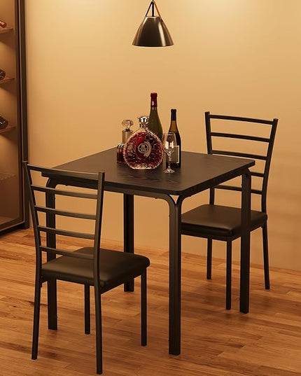 IDEALHOUSE Table for 2 Kitchen-and-Dining-Room-Sets, 29.1329.1329.93, Black - LeafyLoom