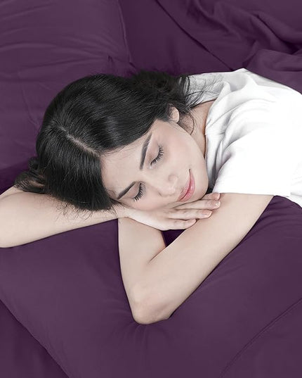 Utopia Bedding Full Bed Sheets Set - 4 Piece Bedding - Brushed Microfiber - Shrinkage and Fade Resistant - Easy Care (Full, Purple) - LeafyLoom