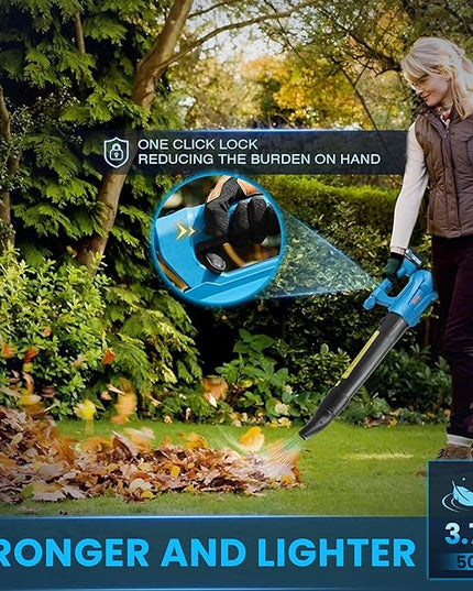 Cordless Leaf Blower with Battery and Charger,22V Lightweight and Efficient Battery Powered Blower,350CFM,120MPH Portable and Compact Yard Blower,Rechargeable Motor Versatile Electric Blower - LeafyLoom