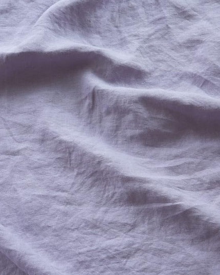 Simple&Opulence 100% Linen Sheet Set Solid Color-4 Pcs Washed French Linen Bed Sheets-Breathable Bedding Set-1 Flat Sheet,1 Fitted Sheet,2 Pillowcases (Queen,Lilac) - LeafyLoom