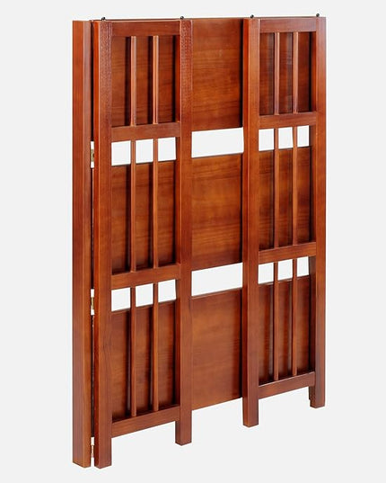 Casual Home 3-Shelf Folding Stackable Bookcase (27.5" Wide)-Walnut - LeafyLoom