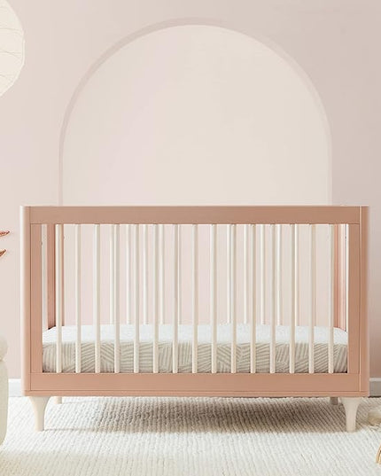 Babyletto Lolly 3-in-1 Convertible Crib with Toddler Bed Conversion Kit in Canyon/Washed Natural, Greenguard Gold Certified - LeafyLoom