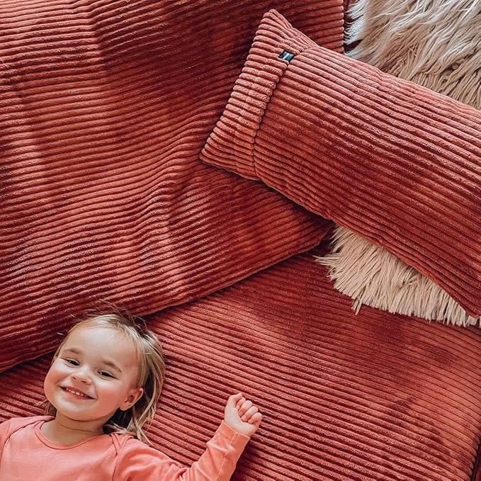 Bean Bag Chairs Cover (No Filler),Bean Bag Cover,Stuffed Animal Storage Bean Bag,Plush Toys Storage Bag,Bean Bag for Kids,Adults,Teens,[Small 32 * 28 in] Red Bean Bags - LeafyLoom