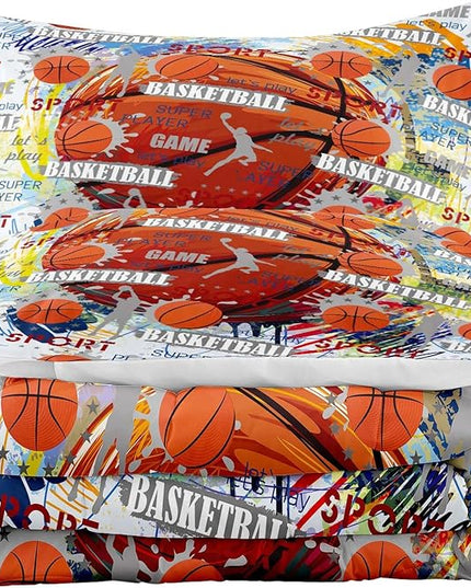 Tailor Shop Basketball Comforter Sets Queen Size, Basketball Bedding Sets for Kids Boys Teens,Sport Comforter Sets with 1 Comforter 2 Pillowcases…… - LeafyLoom