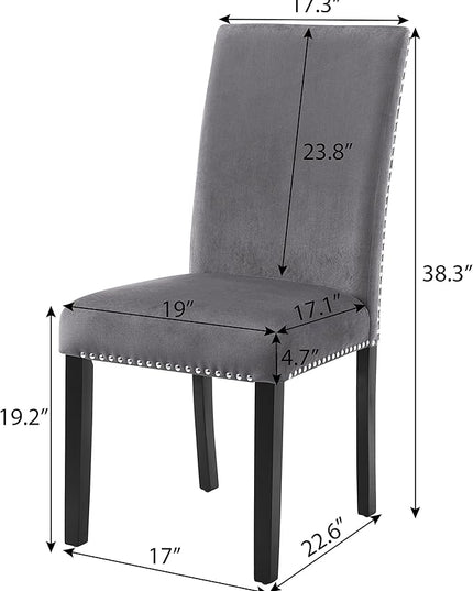 NicBex Haerin-SD-00165-LWJ Dining Chairs, 19"x22.6"x38.3", Gray - LeafyLoom