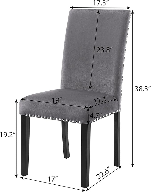 NicBex Haerin-SD-00165-LWJ Dining Chairs, 19"x22.6"x38.3", Gray - LeafyLoom