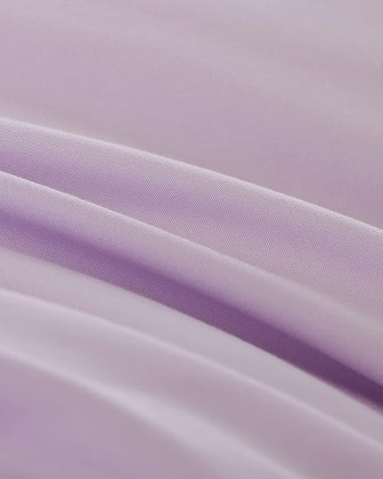 Lavender Queen Comforter Set 3PCS Purple Comforter Modern Bedding Comforter Set for All Season Soft Lightweight Microfiber Comforter Set (1 Comforter, 2 Pillowcases) - LeafyLoom