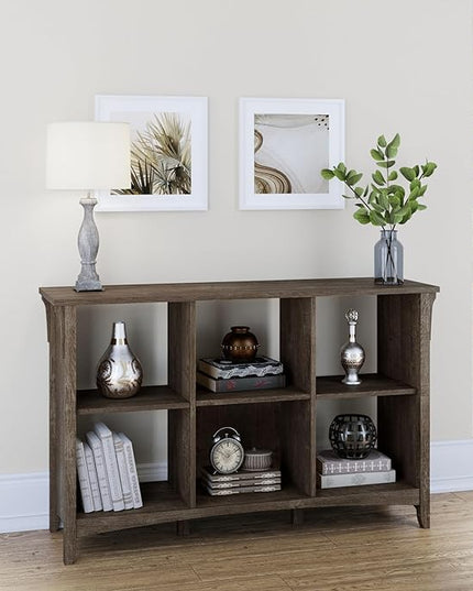 Bush Furniture BSH24462958 Salinas 6-Shelf 30-Inch H Cube Bookcase, Ash Brown - LeafyLoom