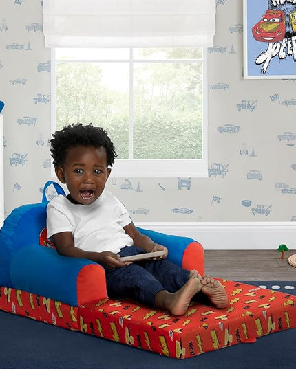 Delta Children Cozee Buddy Flip-Out Kids Chair, Cars - LeafyLoom
