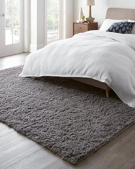 Ophanie Machine Washable 5x8 Rugs for Living Room,Grey Fluffy Carpet Large Fuzzy Plush Shag Comfy Soft, Non-Slip Indoor Floor Carpet,for Kids Boys Girls, Room,Bedroom,Playroom, Home Decor Aesthetic - LeafyLoom