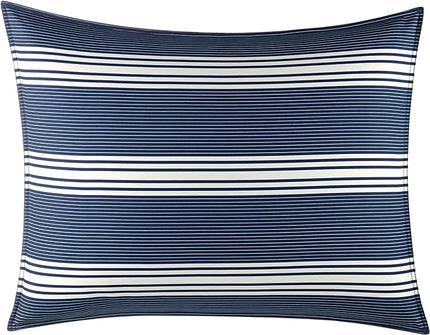 Nautica - Twin Comforter Set, Cotton Reversible Bedding with Matching Sham, Stylish Home Decor, Dorm Room Essentials (Craver Navy, Twin/Twin XL) - LeafyLoom