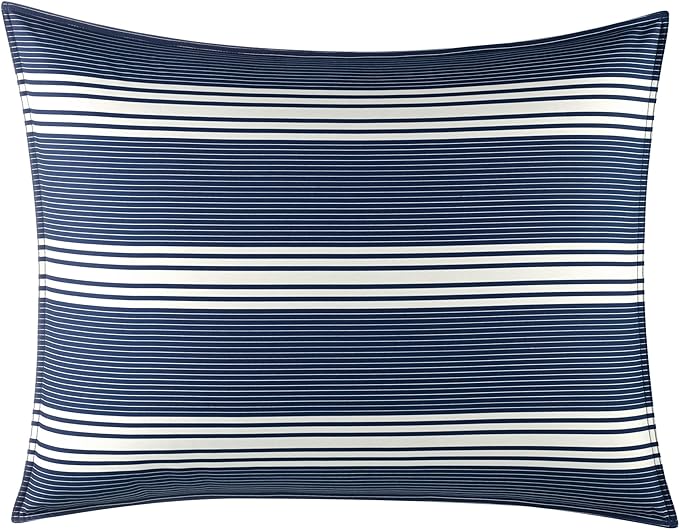 Nautica - Twin Comforter Set, Cotton Reversible Bedding with Matching Sham, Stylish Home Decor, Dorm Room Essentials (Craver Navy, Twin/Twin XL) - LeafyLoom