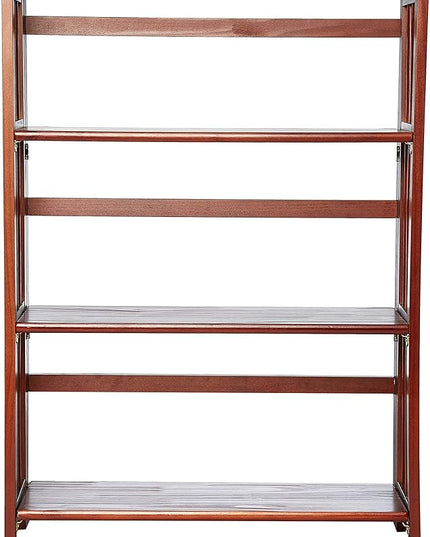 Casual Home 3-Shelf Folding Stackable Bookcase (27.5" Wide)-Mahagony - LeafyLoom