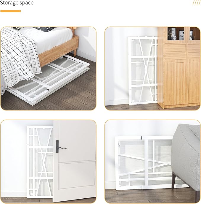 Folding Desk 40 inch Writing Gaming Computer Camping Table, No Assembly Required Home Office Desk, White - LeafyLoom