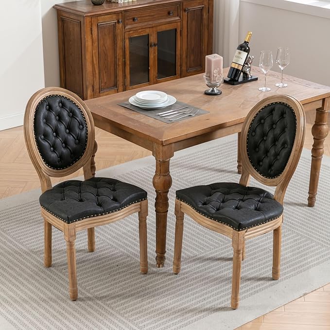 NicBex Haerin-SD-00121-LWJ Dining Chairs, 23"x19.1"x37.2", Black - LeafyLoom
