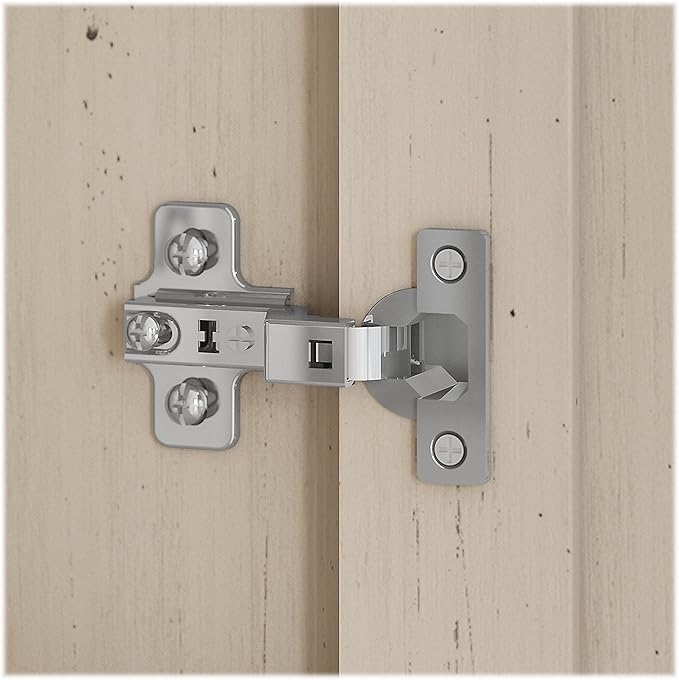 Bush Furniture Salinas 55 Inch W Corner Desk with Storage Cabinet, Antique White (SAD155AW-03) - LeafyLoom