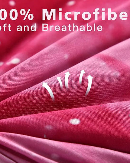 Litanika 3D Galaxy Comforter Queen(90x90lnch), 3 Pieces(1 Galaxy Comforter, 2 Pillowcases), Universe Nebula Outer Space Comforter, Microfiber Bedding Set for Boys Kids - LeafyLoom