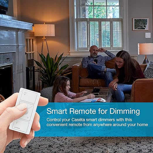 Lutron Caséta Wireless Smart Lighting Dimmer Switch for ELV+ Bulbs with Pico Remote, White Lutron